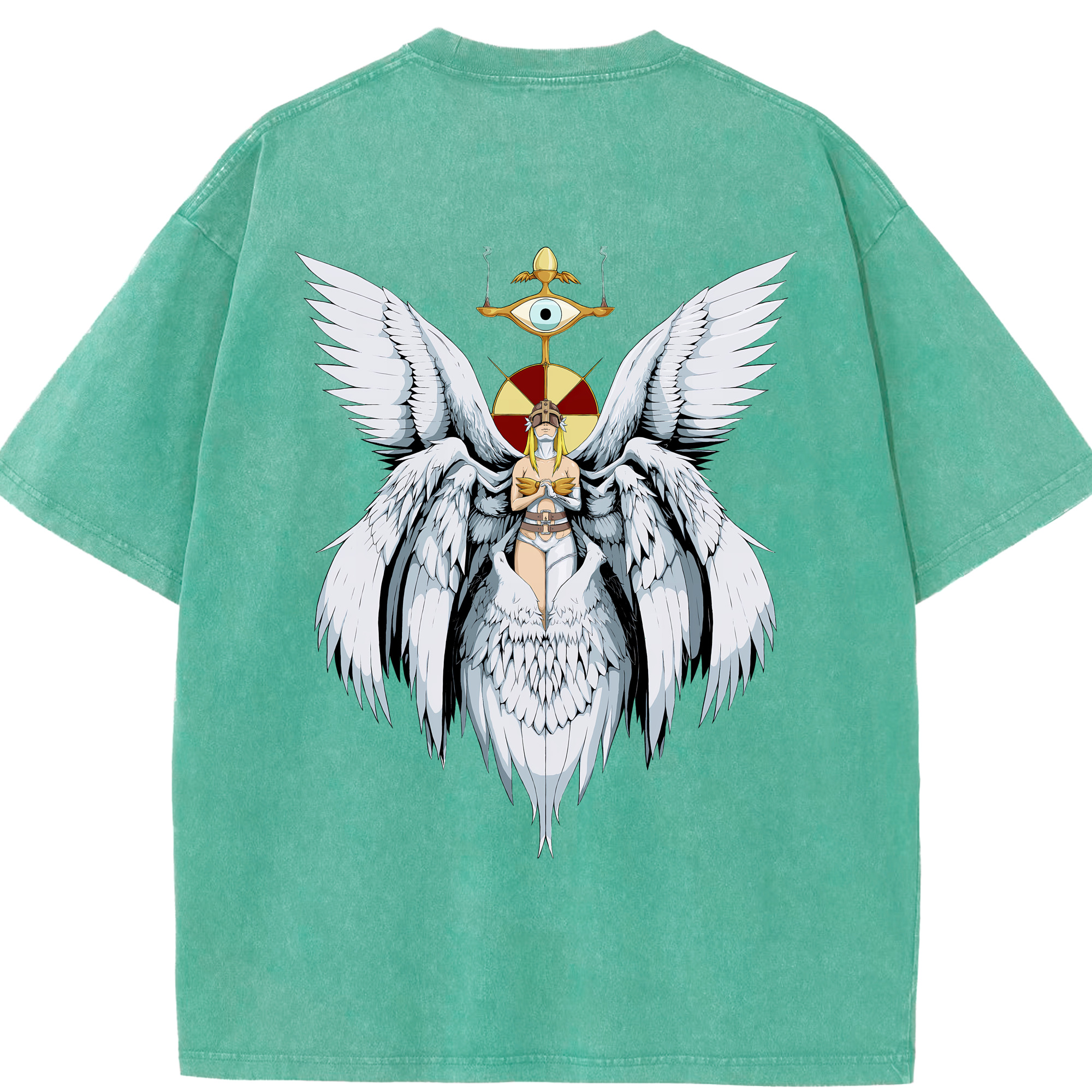 （画像用） Digimon デジタルモンスター/デジモン 綿100% ヴィンテージ風 半袖Tシャツ（背面プリント）